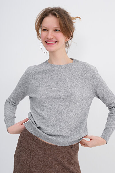 Addax Crew Neck Basic Knitwear K10337