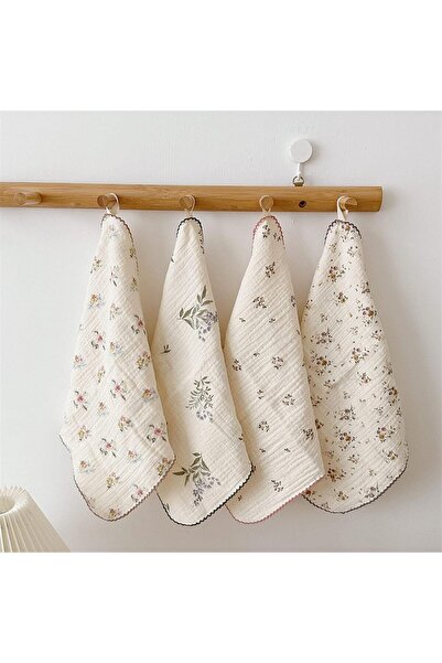 TERRIFI Reusable 100% Cotton Muslin Dishcloths for Kitchen – 4 Pack