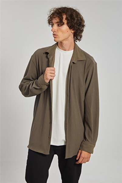 BARRELS AND OIL Fit over men's shirt - khaki
