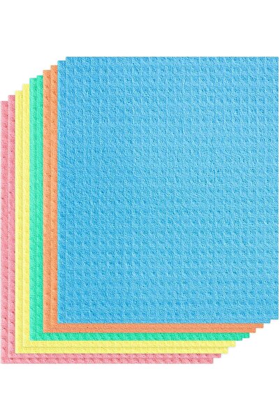 Defsedar 10 قطع من مناشف الأطباق السويدية القابلة لإعادة الاستخدام، مصنوعة من...