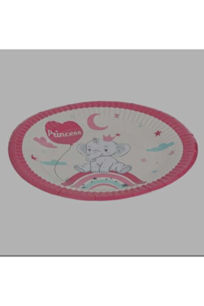 OEM Pink Elephant Party Plates Ø23cm - 6pcs
