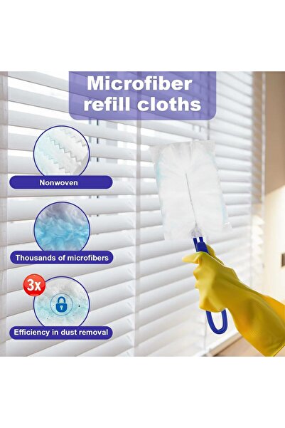 Lonimia 20 منديلًا مبللًا لمنظف الغبار سويفر ماجنت بمقبض واحد - عبوة إعادة تع...