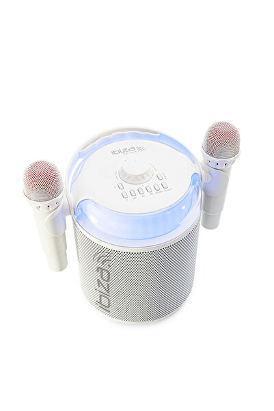 IBIZA CUTIE KARAOKE CU 2 MICROFONE WIRELESS 10-9010-KARAHOME-WH