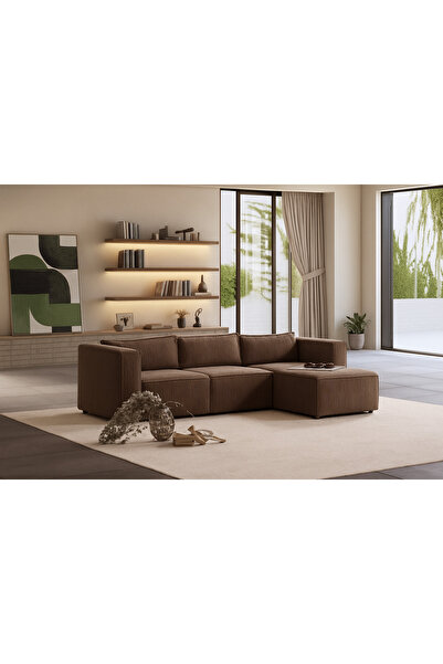 S Home Design Concept Boho Mini Modüler Köşe Koltuk Sırt Minderli, Fitilli Ka...