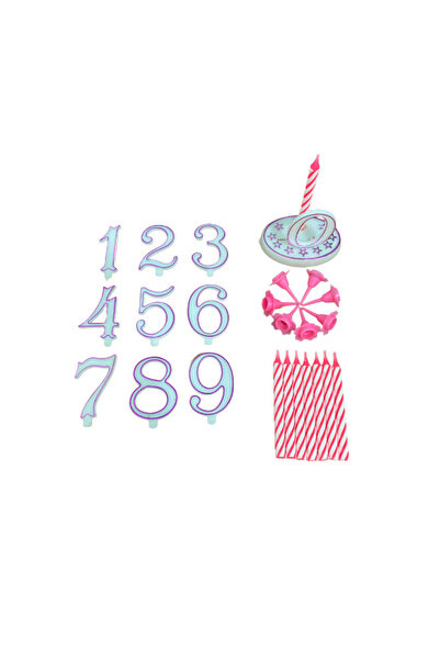 iBiLi Set de 8 lumânări de ziua de naștere Ibili-Flex, 6 cm, roșii