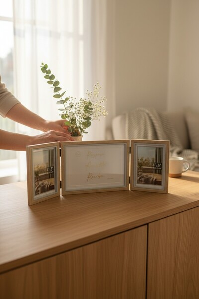 CaactuStore Açısı Ayarlanabilir Resim / Fotoğraf Çerçevesi 3 Lü (Cam Var)