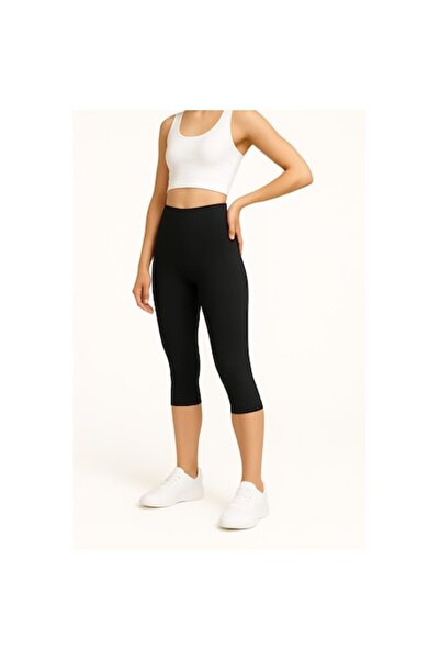 2flexi - 3/4 High-Waist Leggings - Black XL
