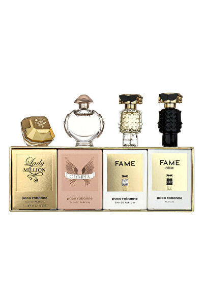 Paco Rabanne For Women Mini Set (Lady Million Eau De Parfum 5ml + Olympea Eau De Parfum 6ml + Fame E
