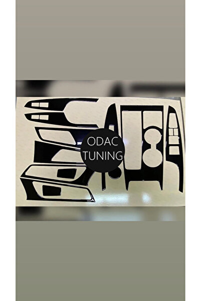 ODAC TUNING غطاء كونسول هيونداي توسان 2015-2018، طلاء ماهوجني لامع أسود (أسود...