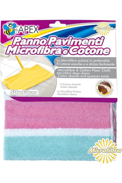 Apex MICROFIBRE & COTTON FLOOR CLOTH FOR DEEP CLEANING, Multicolor, 15007