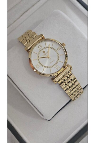 Raymond Rym-213055 Quartz Women's Watch - 2 Years Warranty Gold-White