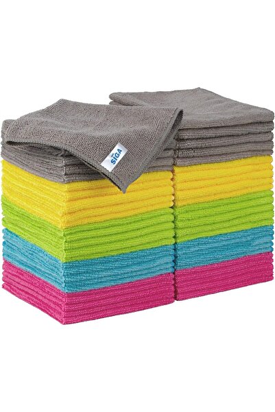 MR.SIGA مناشف تنظيف من الألياف الدقيقة، مناشف تنظيف متعددة الأغراض، عبوة من 5...