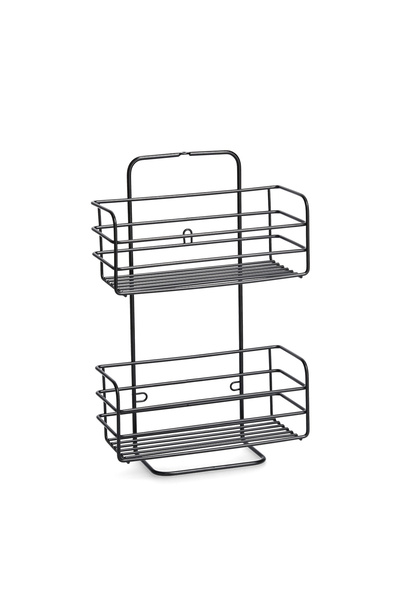 zeller bathroom organizer, metal, 25x9x38 cm, black