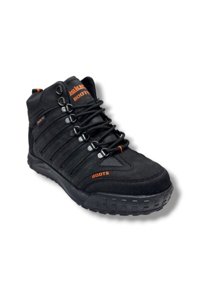 Dakırs 116-26 Δερμάτινες ανδρικές μπότες εξωτερικού χώρου με γούνινο φερμουάρ