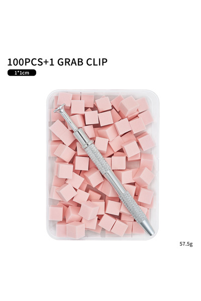 Venalisa 1 Adet Metal Tutucu + 100 Adet Tırnak Ombre Süngeri Nail Art Pembe Renk