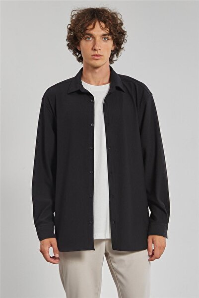 BARRELS AND OIL Fit over Men's Shirt - Black