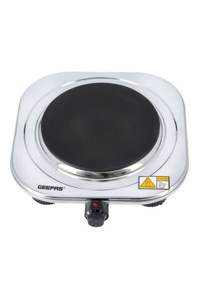 Geepas Stainless Steel Single Hot Plate 1500W GHP32023 - Silver/Black