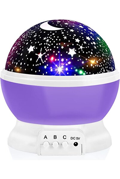 SKEIDO مصباح ليلي دوار بزاوية 360 درجة على شكل نجوم - مصباح LED مجرة بتسعة أل...