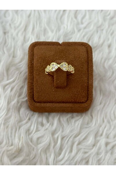 BY YASİN TOPÇU ✨   خاتم من الحجر باللون الذهبي اللامع على شكل قلب ✨