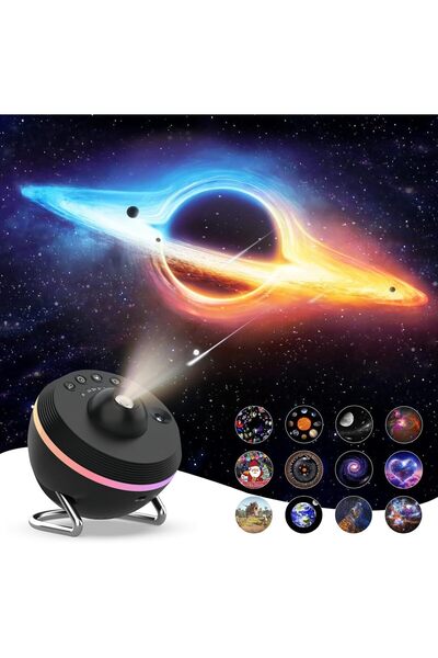 MERTTURM جهاز عرض النجوم المجري، مصباح ليلي منزلي 13 في 1 للقبة السماوية مع نيزك ديناميكي وإضاءة RGB