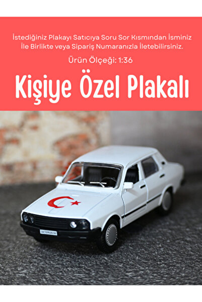 bebeym Toros Metal Araba Işıklı ve Sesli Oyuncak Araba - Kabartmalı Ay Yıldız...