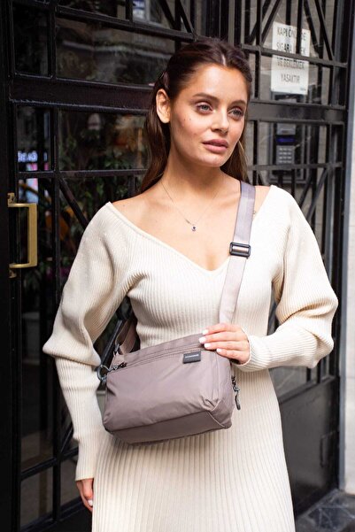 Sanmorris حقيبة نسائية مصنوعة من قماش المظلات المقاوم للماء مكونة من 4 أقسام