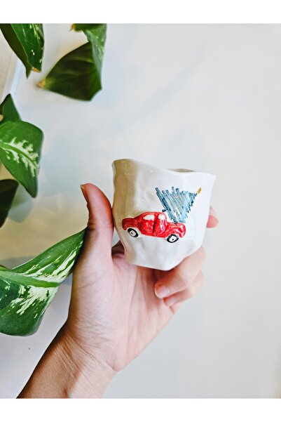 WEBBMODA El yapımı yeniyıl çam agaclı araba fincanı