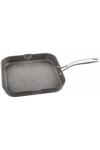 STELLAR tigaie grill, aluminiu, 28x26x4,5 cm, negru/argintiu