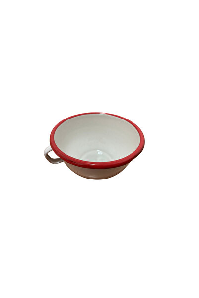 iBiLi Bol cu ​​mâner Ibili-Bordeaux, oțel emailat, 14x8 cm, alb/roșu