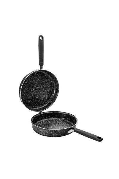 iBiLi -Tigaie dublă Natura, aluminiu, 24x9,5 cm, negru/argintiu