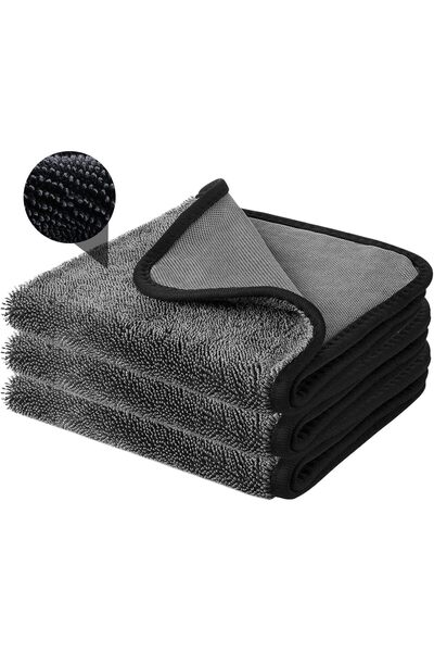 AZONEE عبوة من 3 قطع من مناديل التجفيف السحرية 40 × 60 سم، منشفة متعددة الأغراض للحمام، تنظيف السيارة، وتصفيف الشعر