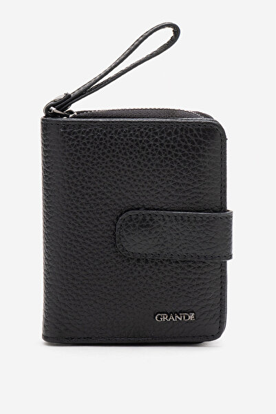 Grande Γυναικείο πορτοφόλι GD 2824 από γνήσιο δέρμα ΜΑΥΡΟ