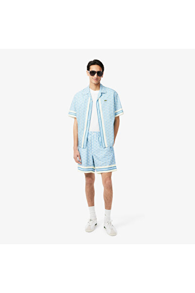 Lacoste Lightweight Monogram Print Shorts - GH9928-00-GIL
