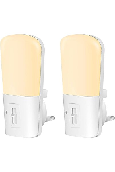 The Bros مصباح ليلي من يوفانور، يعمل بتقنية LED مع مستشعر من الغسق إلى الفجر، سطوع قابل للتعديل من 0 إلى 80 لومن، درجة حرارة لون دافئة 3000 كلفن