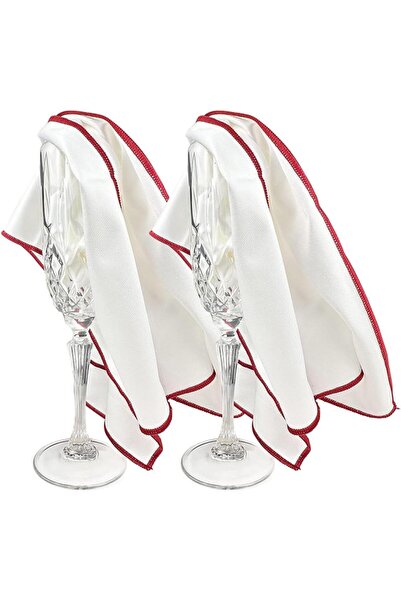 Yelajoy 2-Pack Premium Microfiber Wine Glass Polishing Cloths, Lint-Free, 30x30 cm