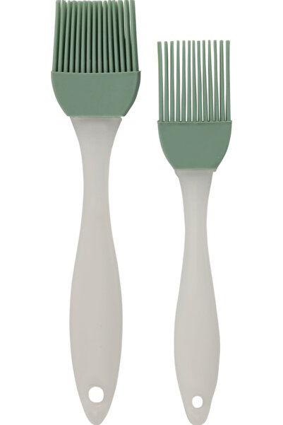 Excellent Houseware set of two pastry brushes, silicone/plastic, 20/17 cm, green