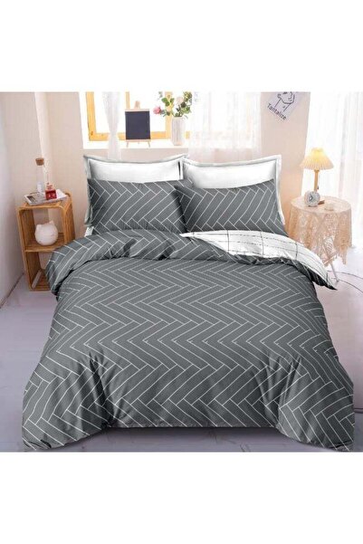 Noon East 4Pc Microfiber Duvet Cover Set - Duvet 230x220 cm, Fitted Sheet 180...
