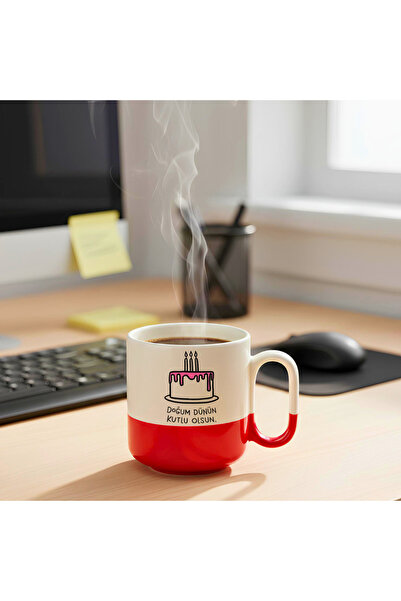 Finka Dekor عيد ميلاد سعيد مطبوع - كوب هدية من السيراميك