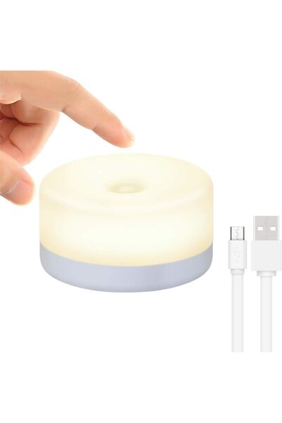 STAYOUNG مصباح ليلي صغير يعمل باللمس قابل لإعادة الشحن (ضوء دافئ)