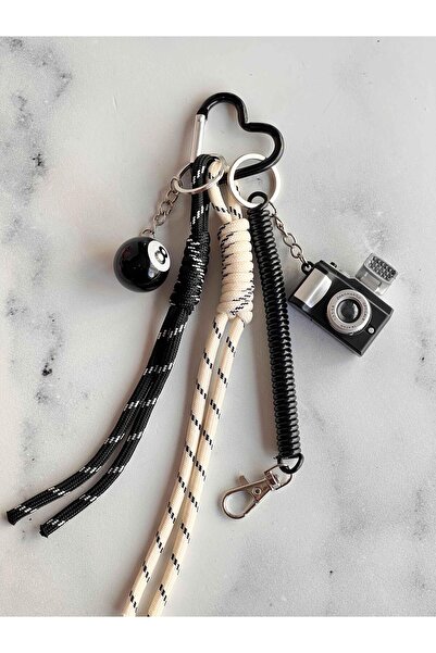 ROSSEV Μπρελόκ με φιγούρα κάμερας - Μπρελόκ με μαύρη τσάντα (Μοντέλο Bilordo Ball)