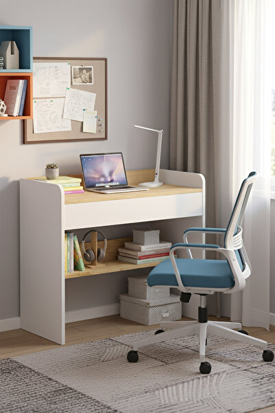 SARMOBİ Harmony Tek Çekmeceli Çalışma Masası Beyaz - Cadiz