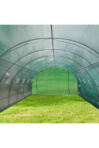 micul fermier Solar gradina, Sera legume cu schelet metalic 10 x 4 x 2.5 m, 40 mp, 140 g/mp, GF-2406