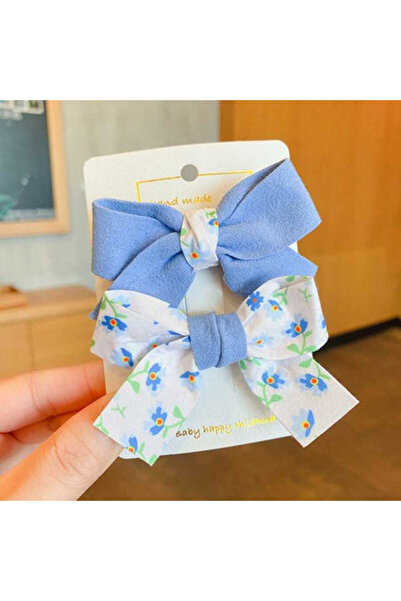 So Much Accesories Women's and Children's 2-Piece Combination Bow Hair Clip Set 7 cm