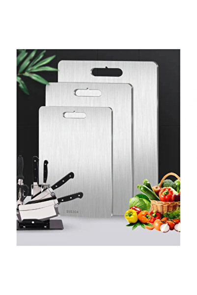 Epilons Set of 3 Stainless Steel Cutting Boards