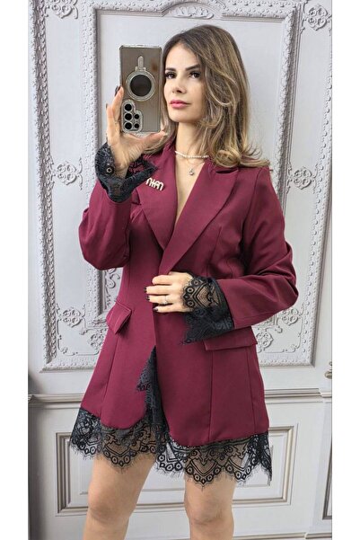 GLAMSI Casual jacket with lace and decorative details