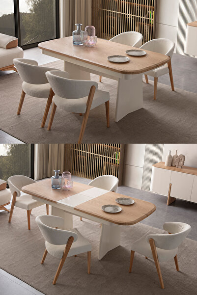 Eymense Salda 4 Sandalyeli Açılır Yemek Masa Takımı