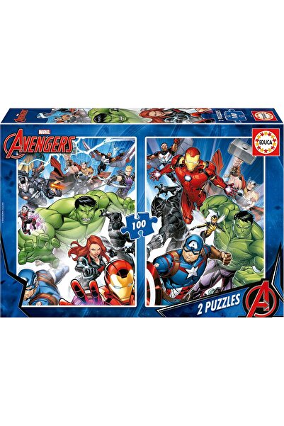 EDUCA Marvel Avengers Puzzle Set, 2x100 Pieces (19679)