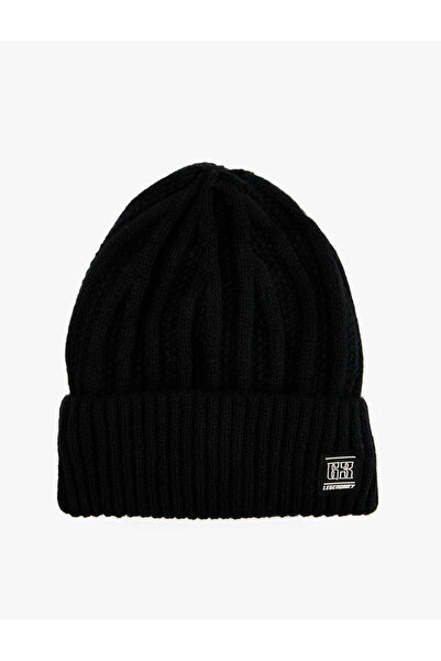 Koton Label Printed Basic Beret