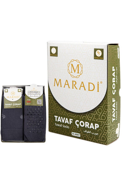 ihvan online Women's Non-Slip Sole Tawaf Socks Stitch-Free Toe - Pack of 12 S...