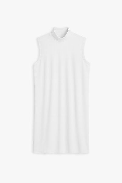 BARRELS AND OIL Women's Mock Neck sleeveless underwear - white